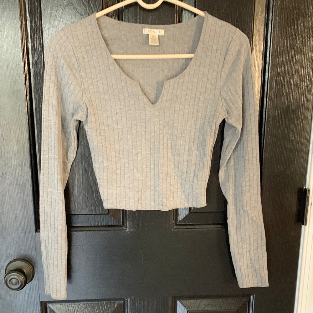 Bozzolo gray crop top